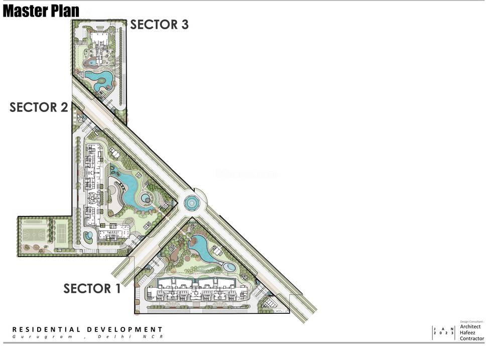 Master or location plan — Whiteland The Aspen