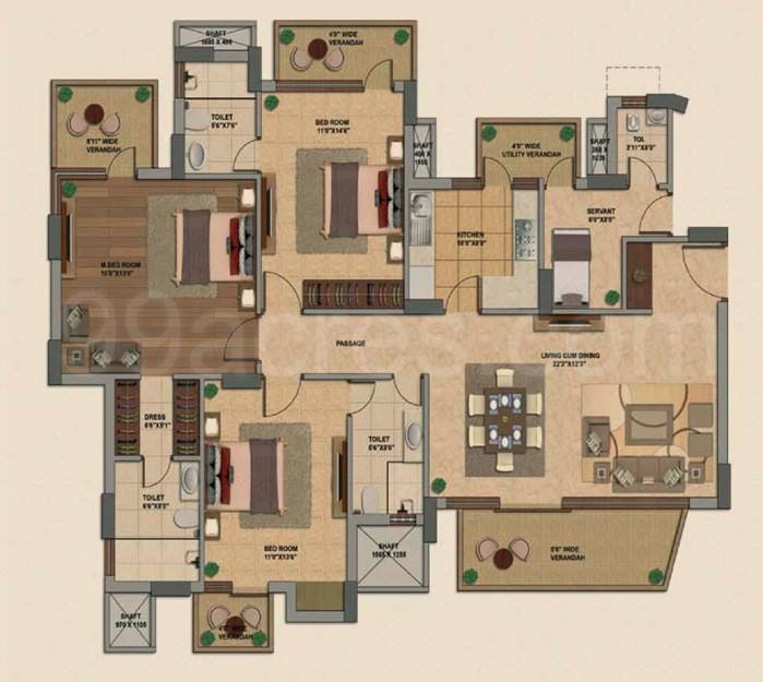Floor plan, 1000 Trees