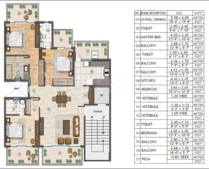 Floor plan, Adani Brahma Samsara Vilasa