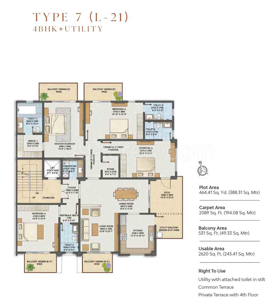 Floor plan, Adani Samsara Avasa