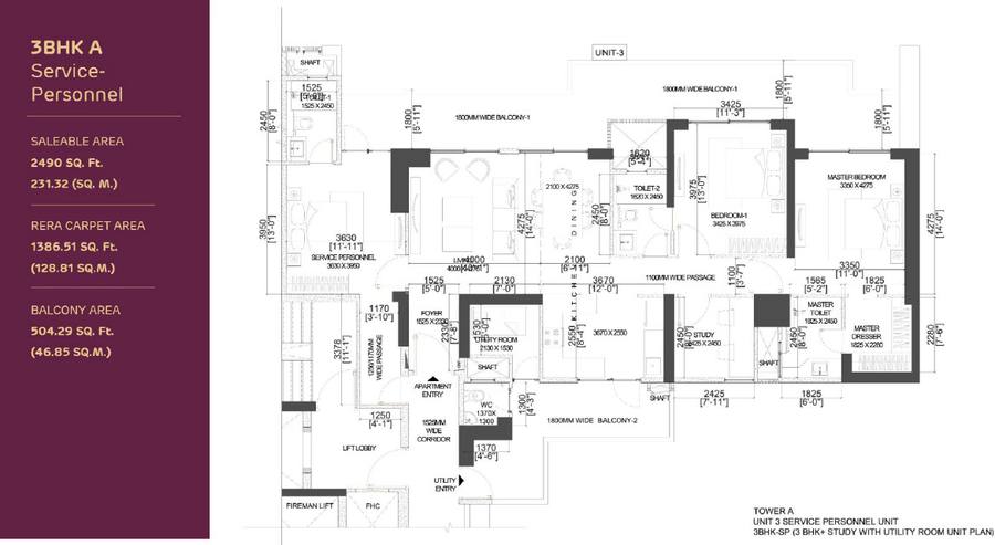 Floor plan, Adani The Marq