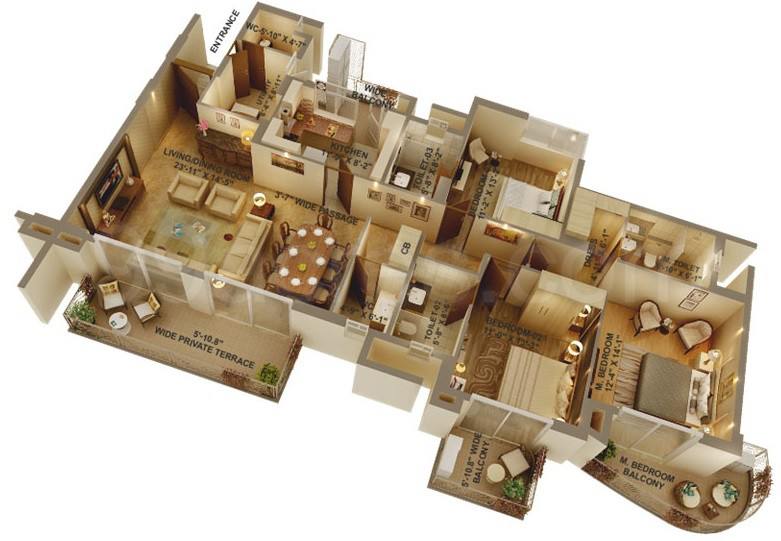 Floor plan, AIPL The Peaceful Homes