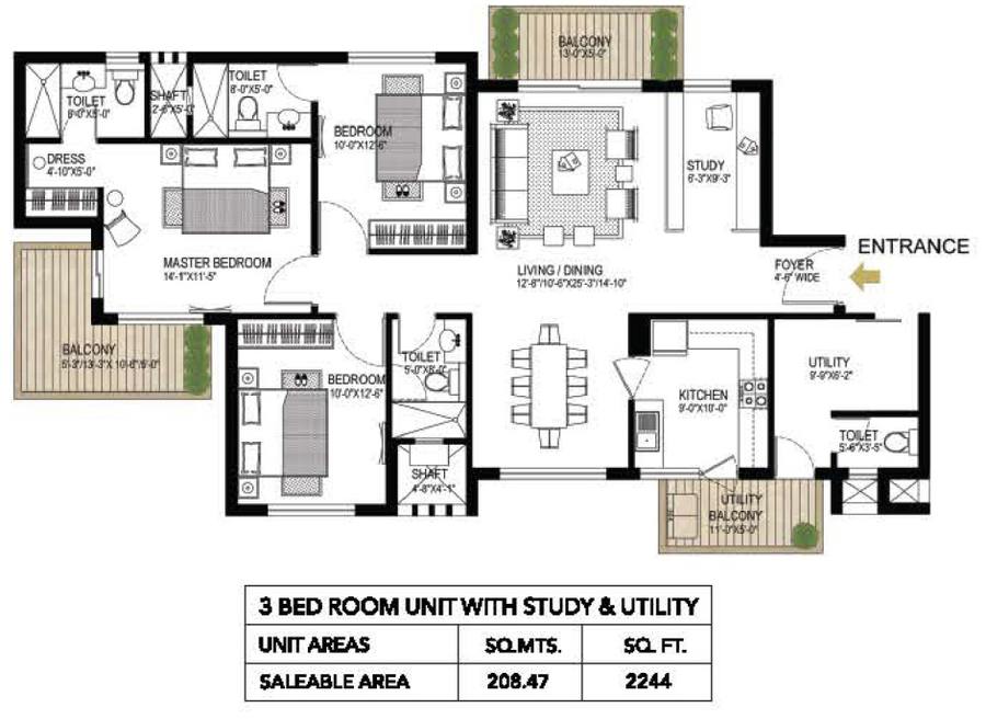 Floor plan, Alpha Corp GurgaonOne 84