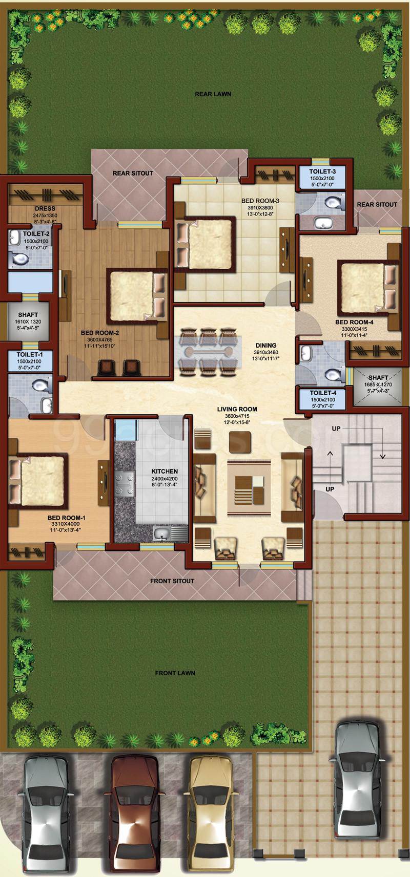 Floor plan, Ansal Florence Residency