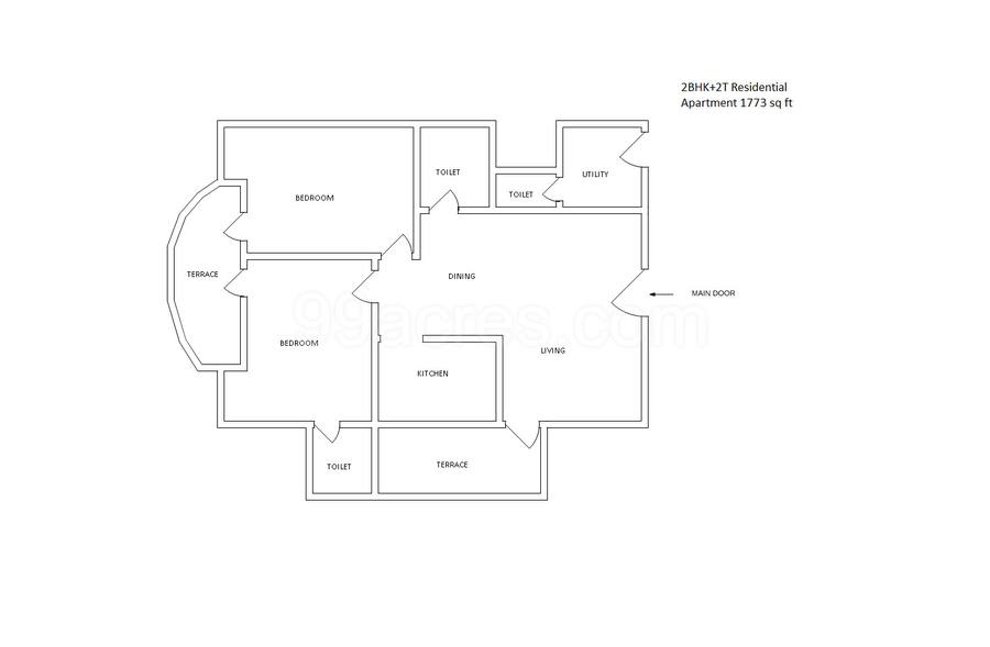 Floor plan, Ansal Florence Super