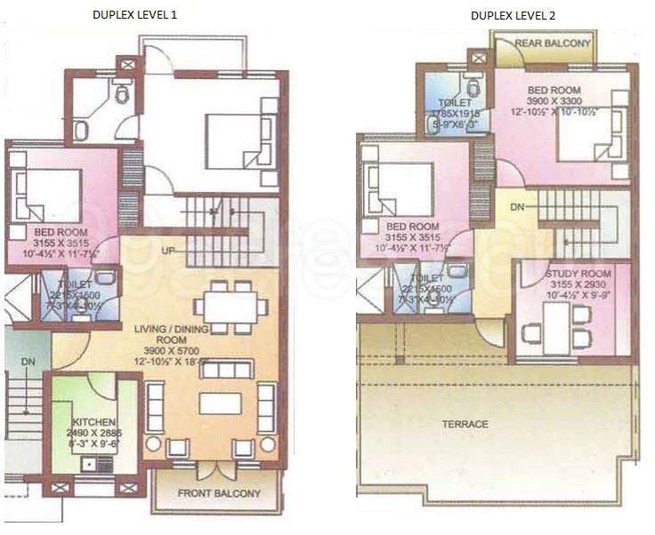 Floor plan, Ansal Harmony Homes
