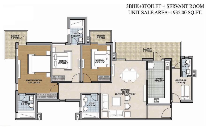 Floor plan, Ansal Heights