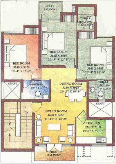 Floor plan, Ansal Royale Casa