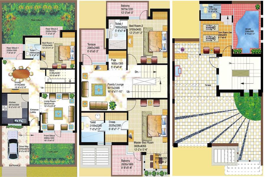 Floor plan, Ansals Florence Villa