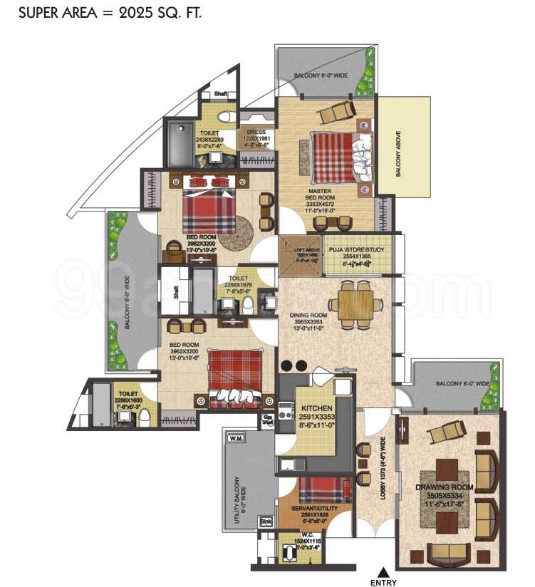 Floor plan, Antriksh Heights