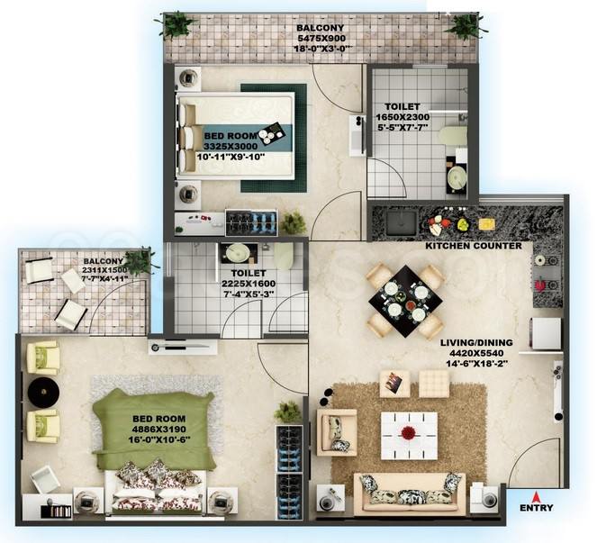 Floor plan, AVL 36 Gurgaon