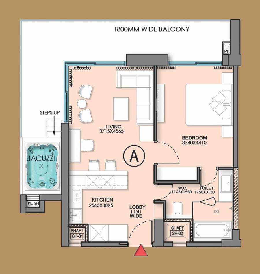 Floor plan, Belaperla Central Park Resorts