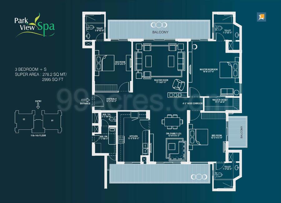 Floor plan, Bestech Park View Spa