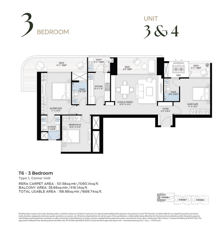 Floor plan, BPTP Amstoria Verti Greens