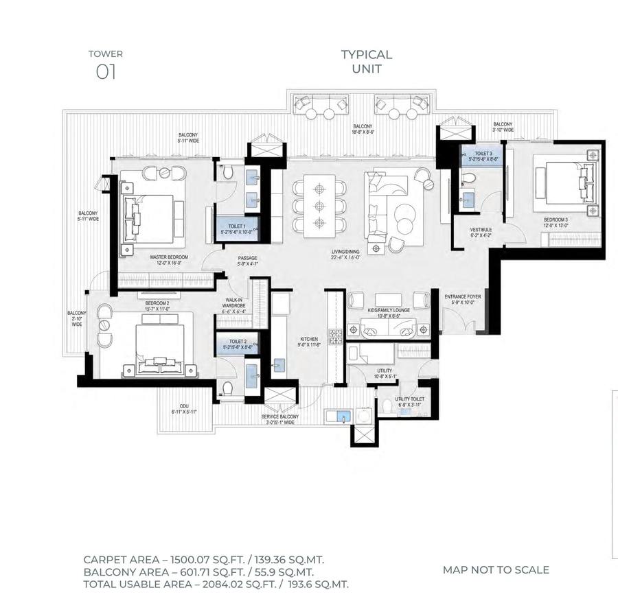 Floor plan, BPTP Downtown 66
