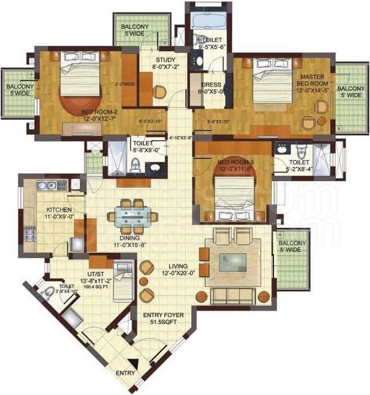 Floor plan, BPTP Freedom Park Life
