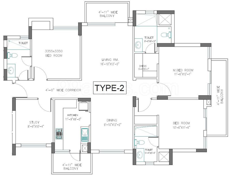 Floor plan, BPTP Park Prime