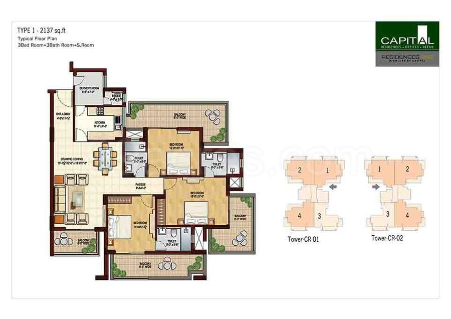 Floor plan, Capital Residences 360