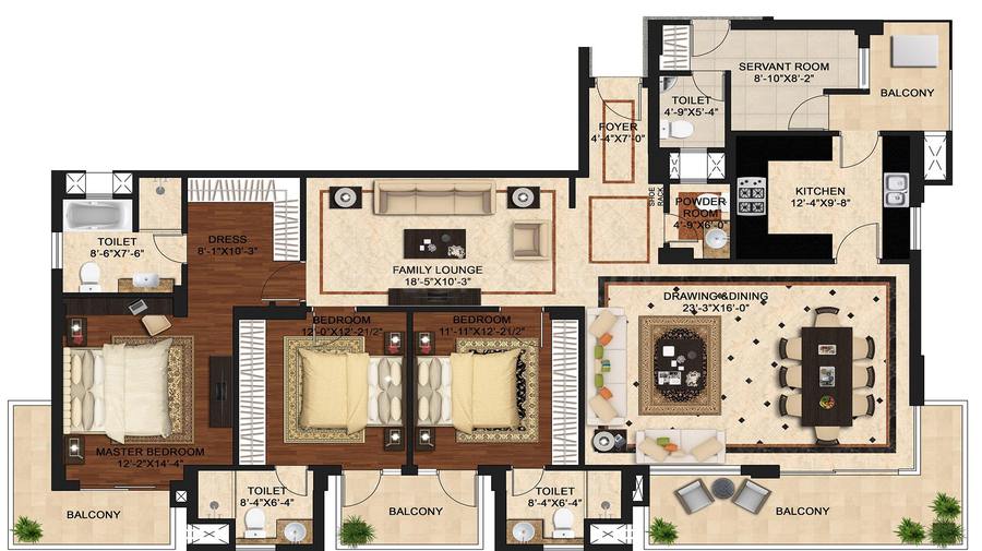 Floor plan, Central Park Resort Belgravia Residences