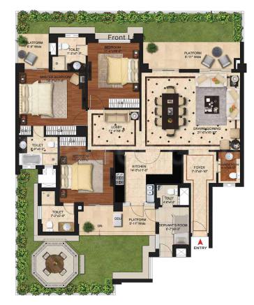 Floor plan, Central Park Resorts Beau Villas