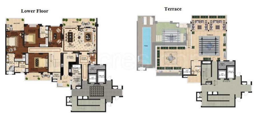 Floor plan, Central Park Resorts Sky Villas