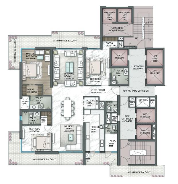 Floor plan, Delphine Central Park Estates