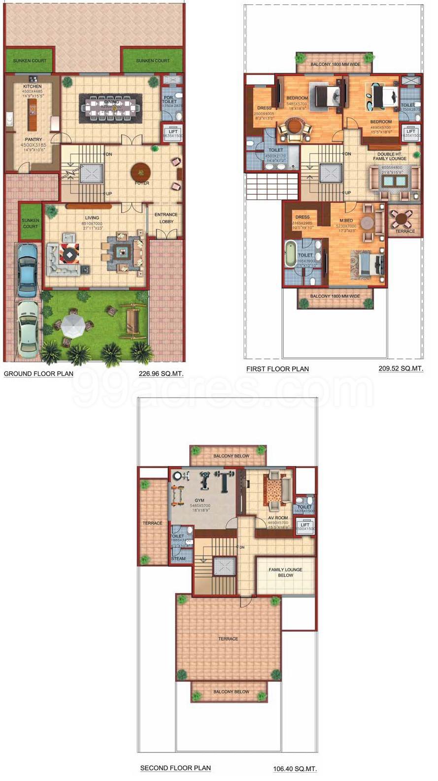 Floor plan, DLF Alameda