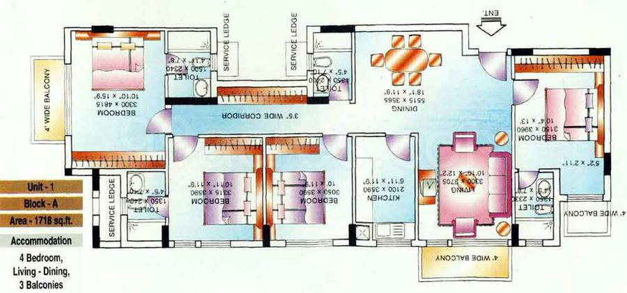 Floor plan, DLF Beverly Park