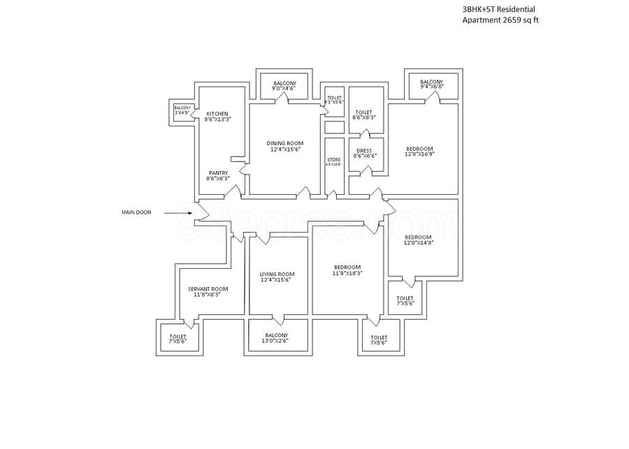Floor plan, DLF Hamilton Court