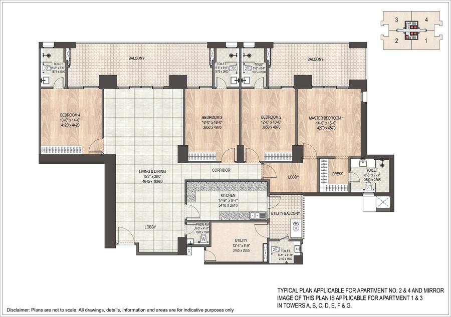 Floor plan, DLF Privana South