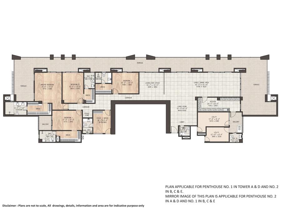 Floor plan, DLF Privana West