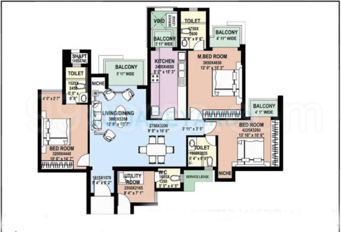Floor plan, DLF Regency Park 2