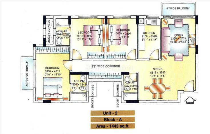 Floor plan, DLF Ridgewood Estate