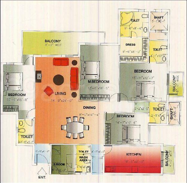 Floor plan, DLF Royalton Tower