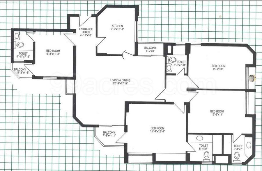 Floor plan, DLF Silver Oaks