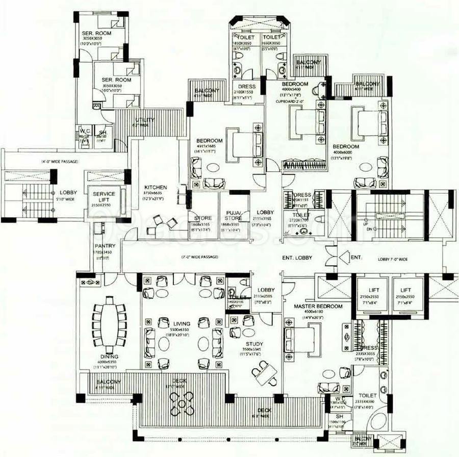 Floor plan, DLF The Aralias