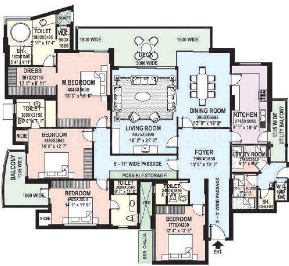 Floor plan, DLF The Belaire
