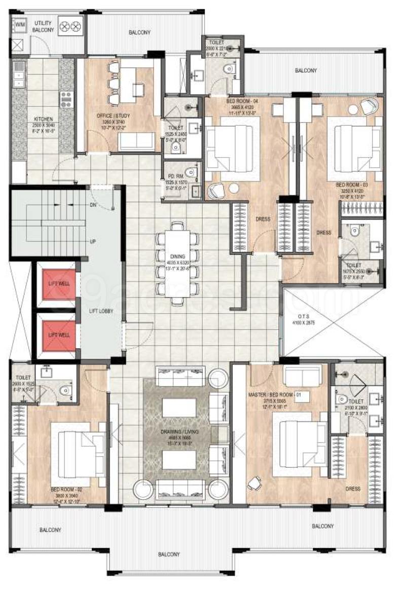 Floor plan, DLF The Grove