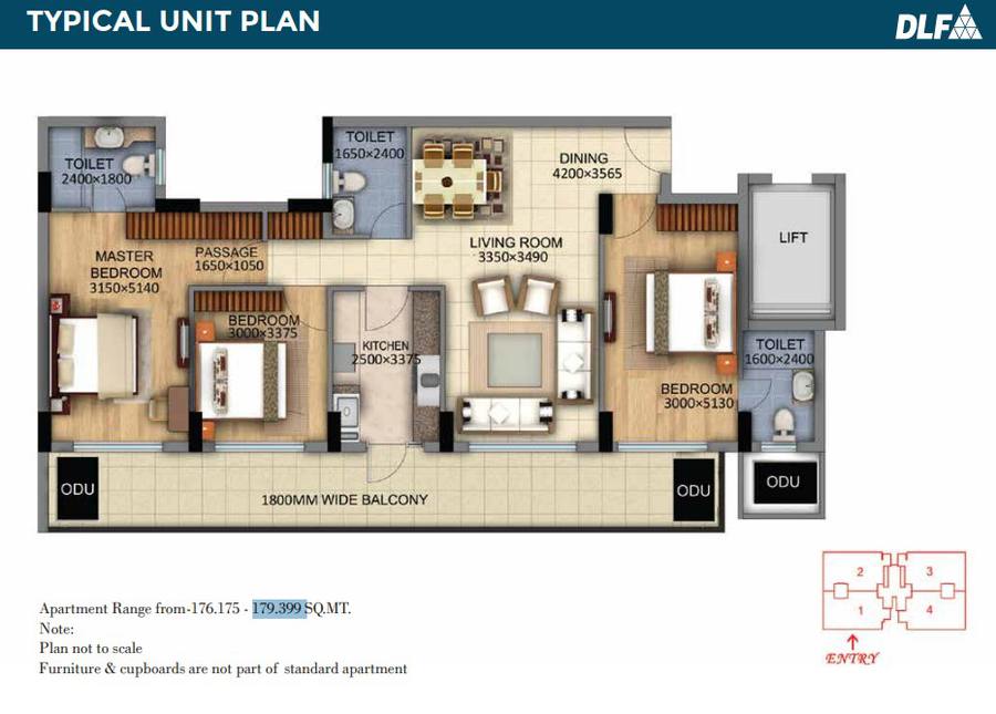 Floor plan, DLF The Skycourt