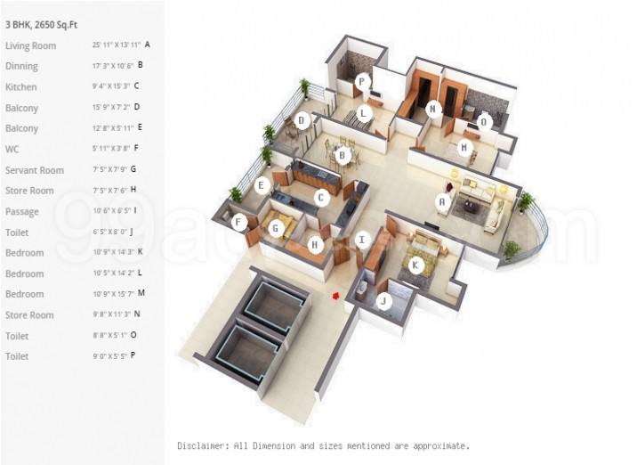 Floor plan, DLF Windsor Court