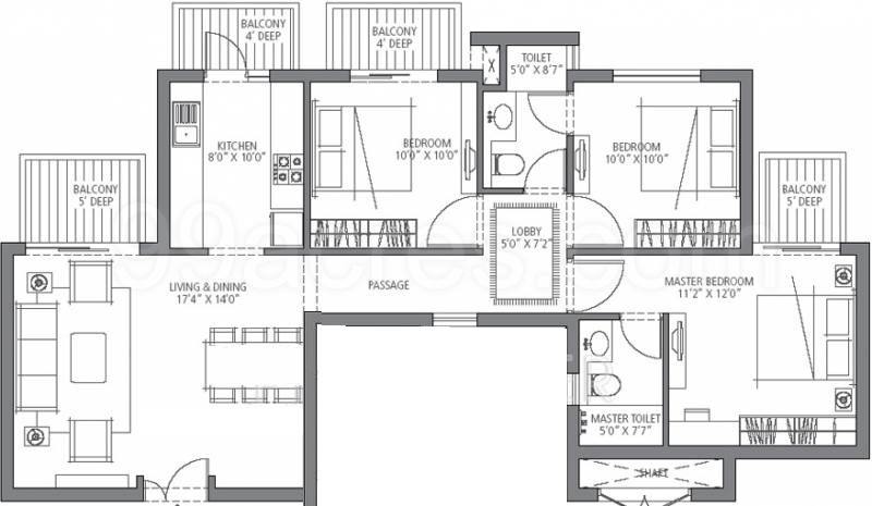 Floor plan, Emaar Emerald Hills