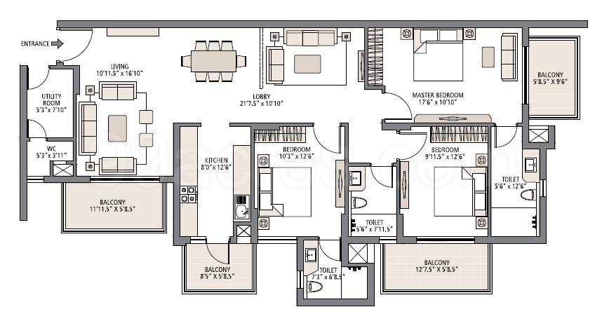 Floor plan, Emaar Imperial Gardens