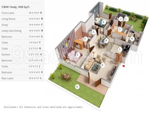 Floor plan, Emaar MGF Emerald Floors Premier