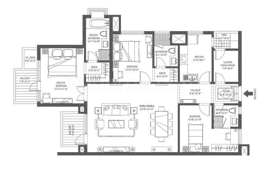 Floor plan, Emaar Mgf Premier Terraces