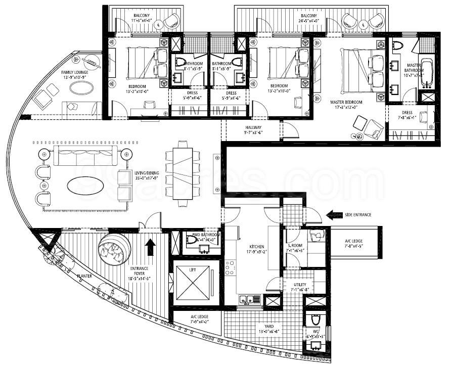 Floor plan, Emaar Mgf Sky Terraces