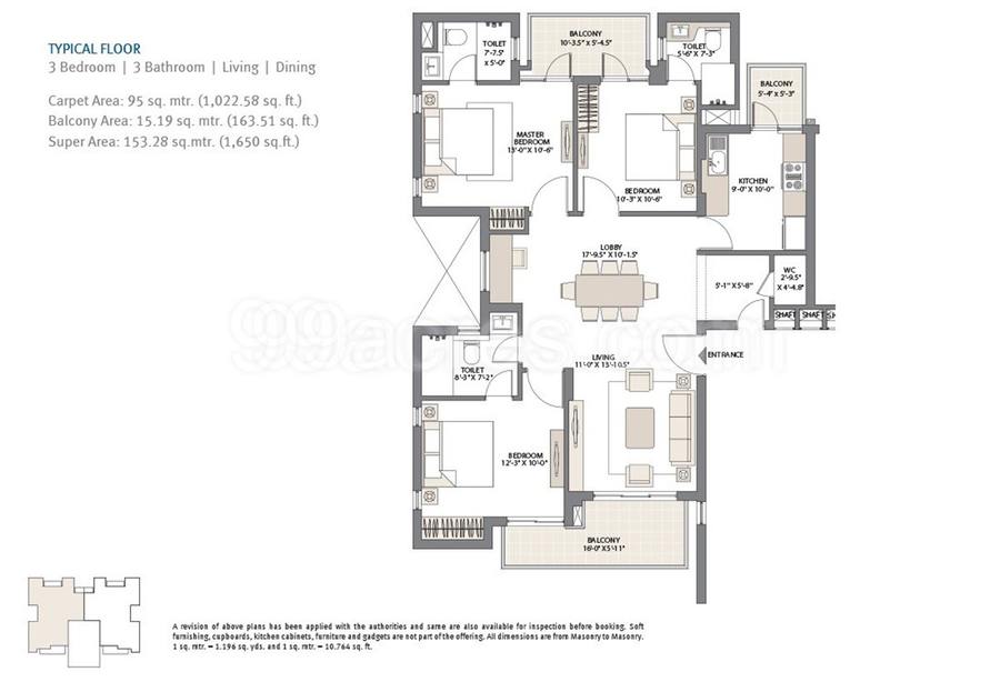 Floor plan, Emaar Palm Select