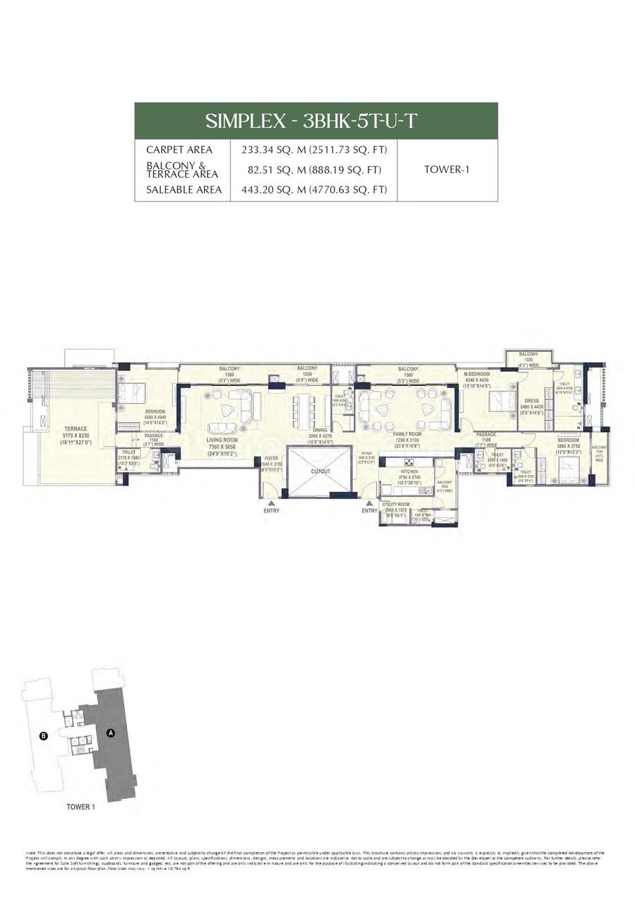 Floor plan, Emaar Urban Oasis
