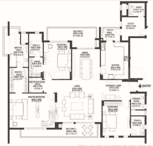 Floor plan, Experion Windchants