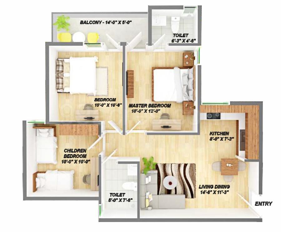 Floor plan, GLS Arawali Homes