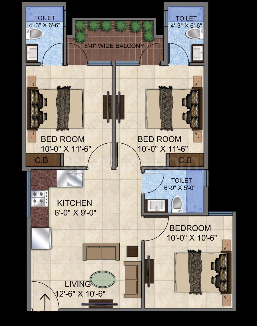 Floor plan, GLS Avenue 51